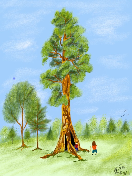 CSK book illustrations - The Giant Redwood